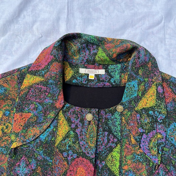 Addenda abstract paint stroke paisley pattern button down shirt Size L - Picture 6 of 9